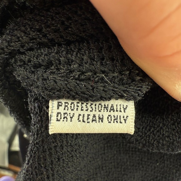 St John Knit Cropped Pants High Waist Career Casual Black Trousers Sz L Santana - Picture 10 of 11